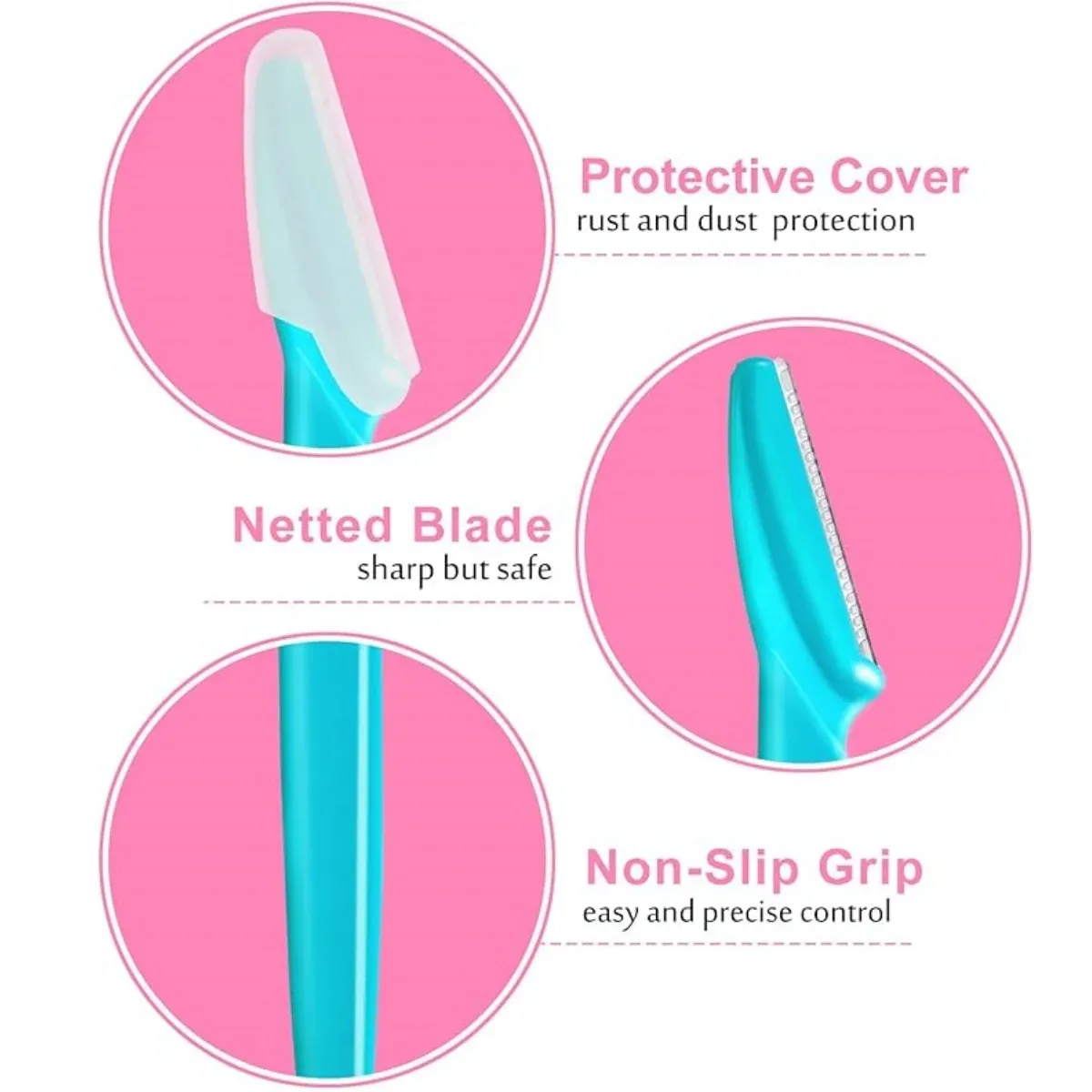 Ensemble de rasoirs à sourcils polyvalent pour femmes et hommes, facile d'utilisation, lames de rasoir, outils de maquillage, 5 à 30 pièces 4