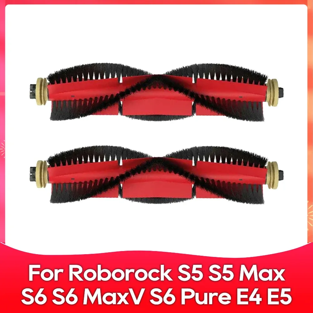 Compatible avec Roborock S5, S5 Max, S6 MaxV, S6 Pure, E4, E5, S51, S52, S55 – Brosse latérale, rouleau, filtre et chiffon – Accessoires 7