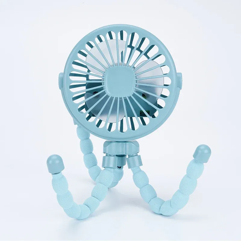 Ventilateur portable pour poussette HOMEFISH, ventilateur oscillant à clipser, mini ventilateur USB rechargeable sur batterie avec trépied flexible, pour poussette et siège auto 7