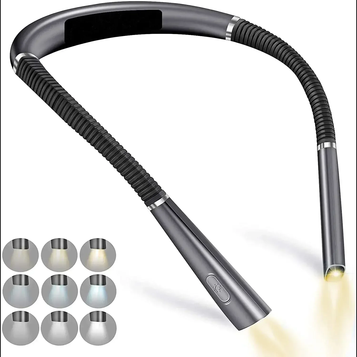 Lampe de lecture à col flexible, rechargeable USB, éclairage mains libres pour livre - Image 1