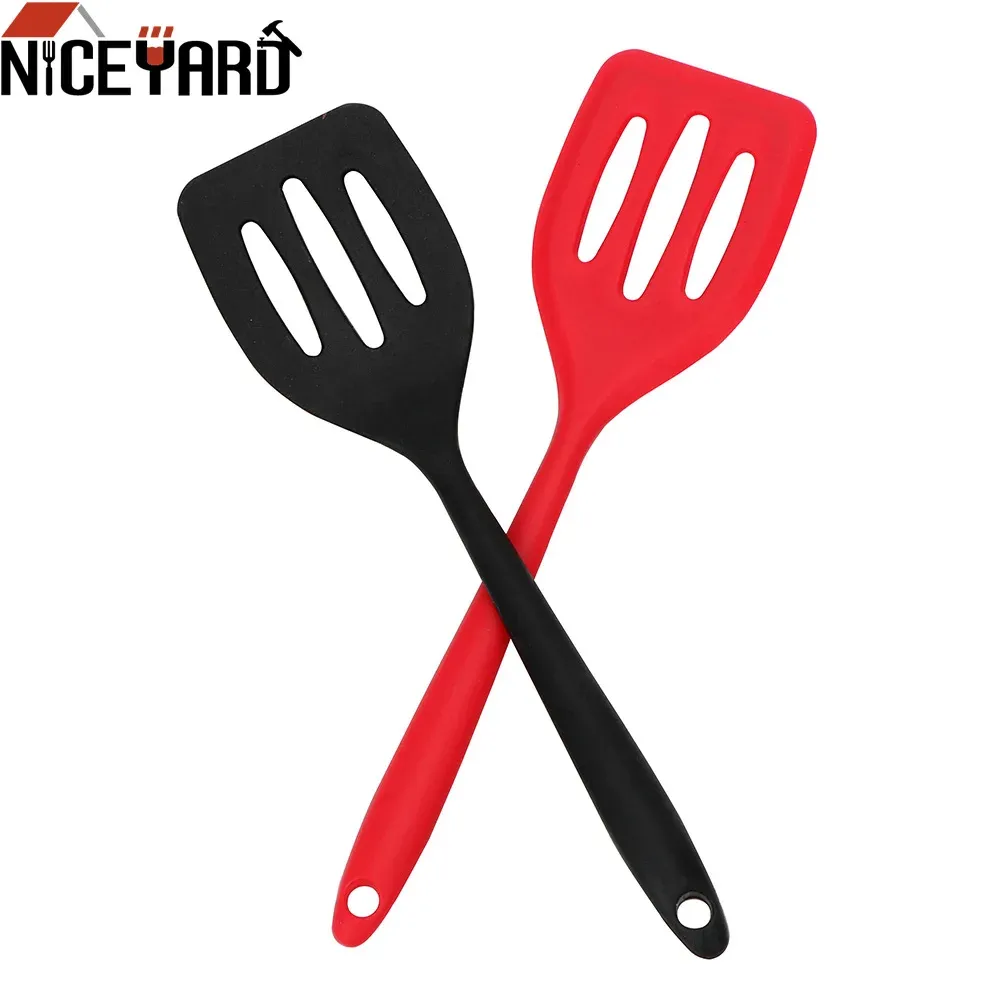 Spatules en silicone en forme d'œuf et de poisson pour poêle à frire