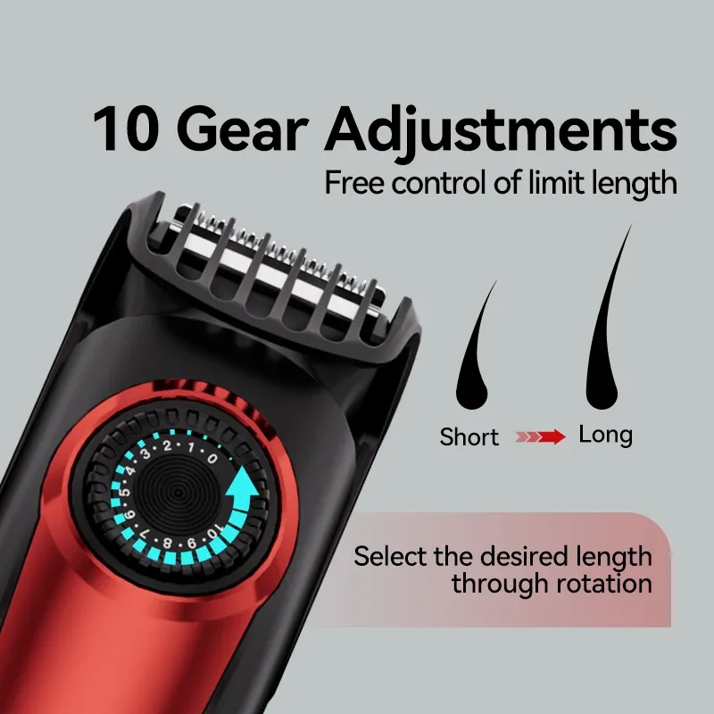 Tondeuse à cheveux USB pour homme, réglages multiples, idéale pour la maison et les voyages 5