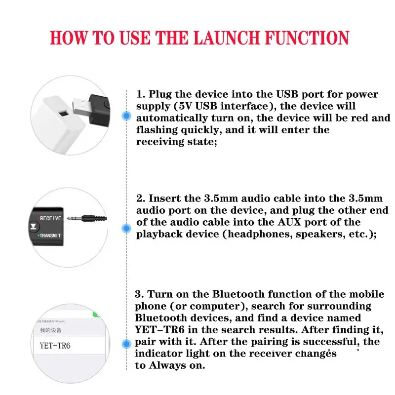 Adaptateur audio Bluetooth 2 en 1 - finition