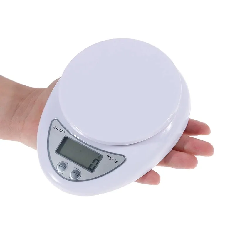 Balance numérique portable 5 kg / 1 g et 1 kg / 0,1 g à LED, balance électronique de cuisine pour aliments et colis 2