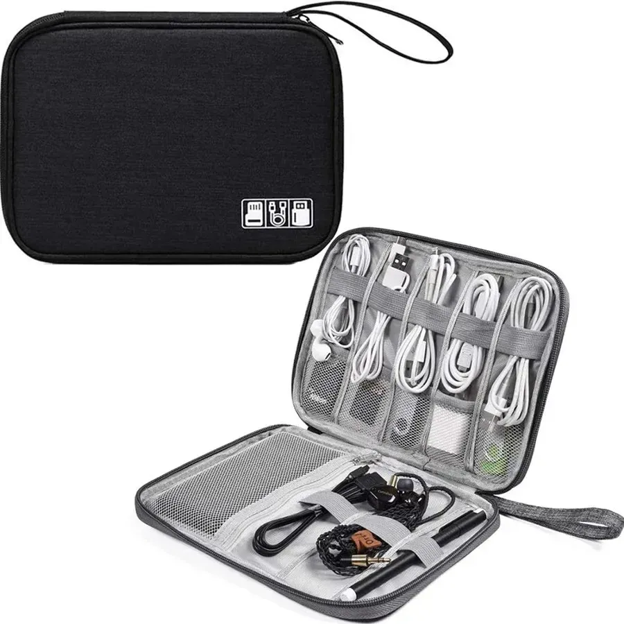 Organiseur de voyage compact pour câbles, disques durs mobiles et petits accessoires numériques - Image 1