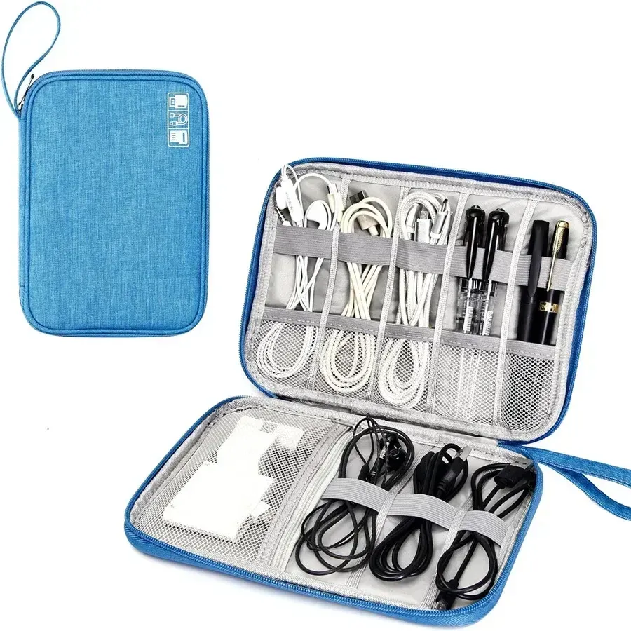 Organiseur de voyage compact pour câbles, disques durs mobiles et petits accessoires numériques 10