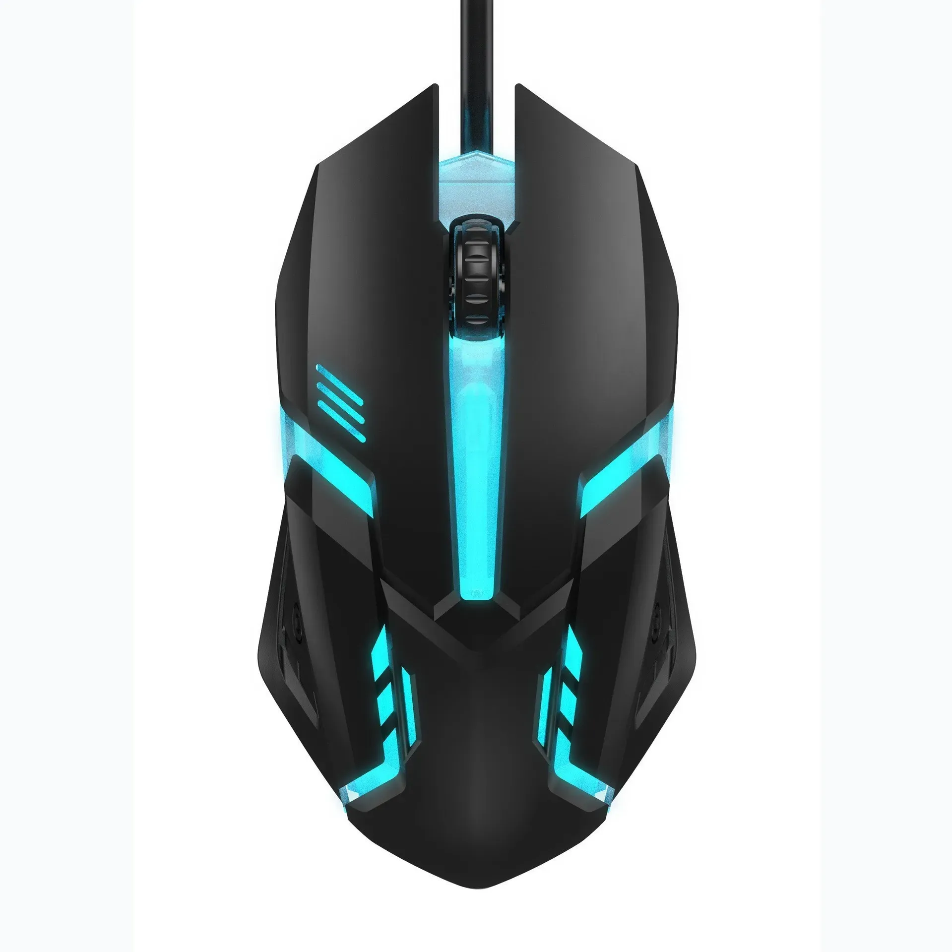 Souris optique filaire USB pour jeux avec rétroéclairage RGB, 3 boutons et design ergonomique