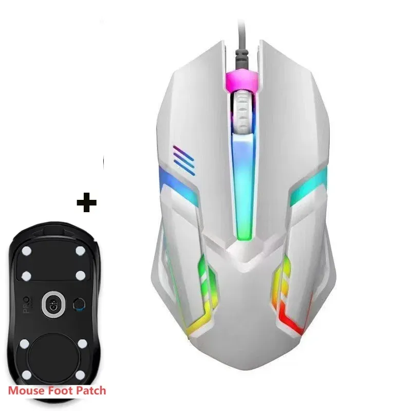 Souris optique filaire USB pour jeux avec rétroéclairage RGB, 3 boutons et design ergonomique 12