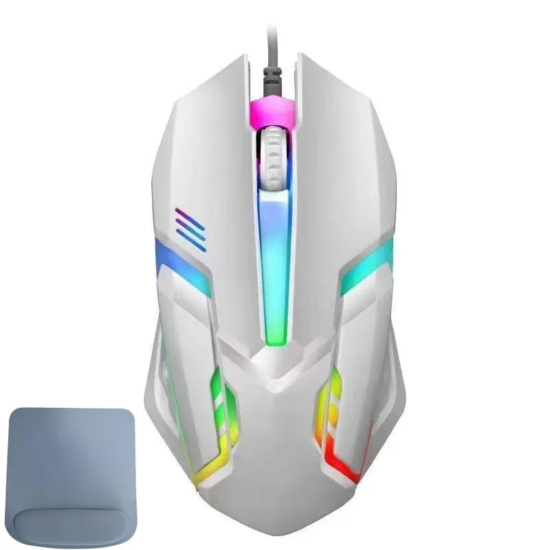 Souris optique filaire USB pour jeux avec rétroéclairage RGB, 3 boutons et design ergonomique 11