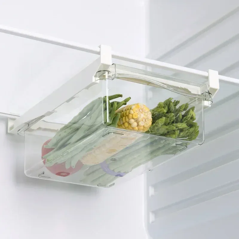 Boîte de rangement alimentaire style tiroir pour réfrigérateur en plastique 9