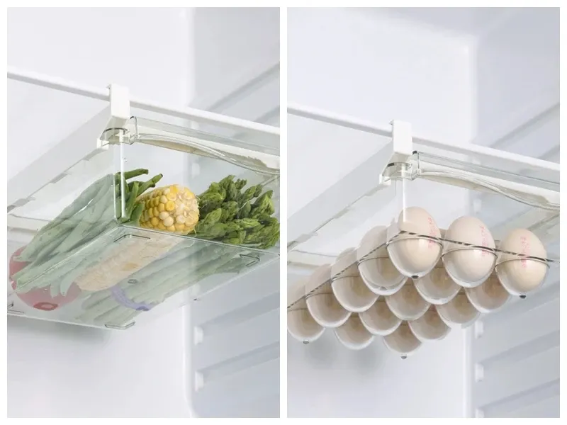 Boîte de rangement alimentaire style tiroir pour réfrigérateur en plastique 7