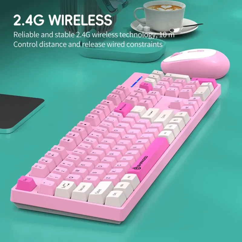 Ensemble clavier et souris sans fil Shipadoo Gaming, accessoires pour ordinateur portable, ordinateur de bureau, PC 5