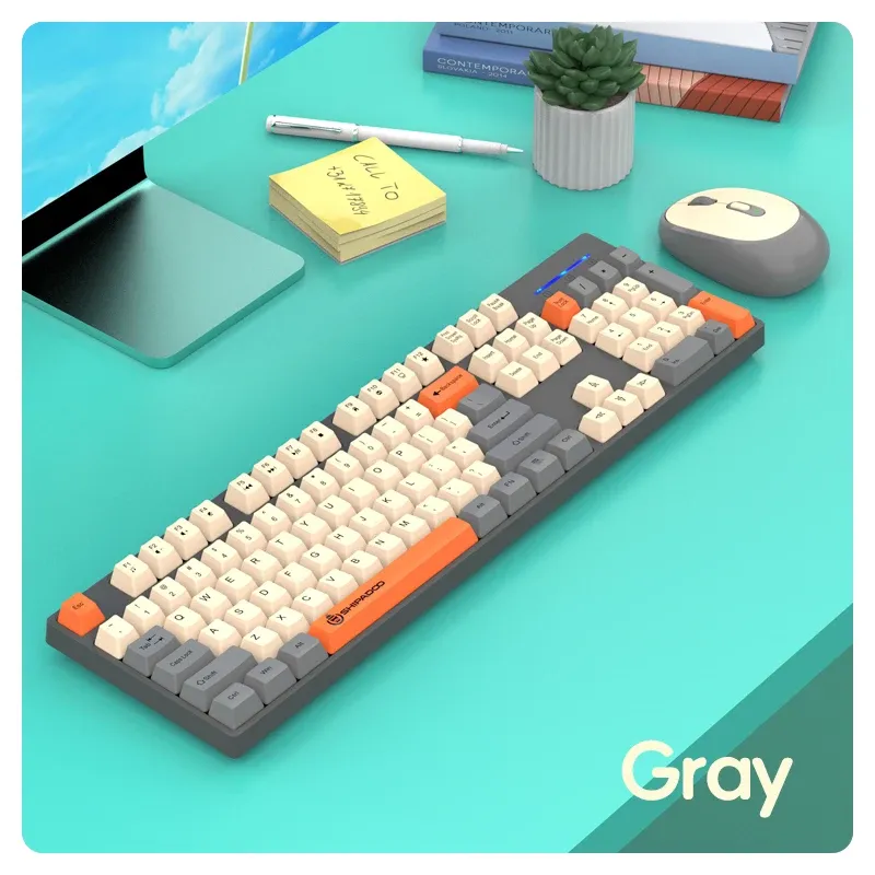 Ensemble clavier et souris sans fil Shipadoo Gaming, accessoires pour ordinateur portable, ordinateur de bureau, PC 9