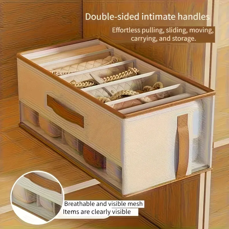 Boîte de rangement pliable pour sacs à main - Organisateur à compartiments ouverts et design gain de place, pour sacs fourre-tout, sacs à dos, chaussures et vêtements 5