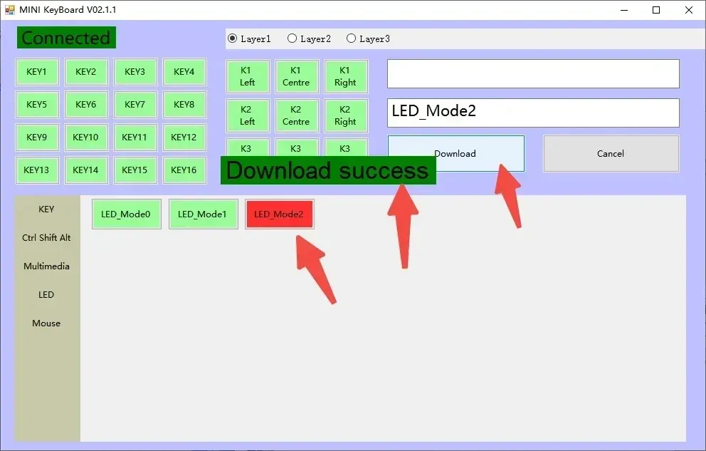 Modèle LED 2 en fonctionnement