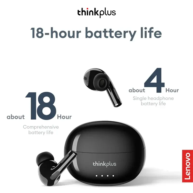 Écouteurs sans fil Lenovo LP5 Pro Bluetooth 5.4 TWS, son HiFi, appels HD avec microphone 6