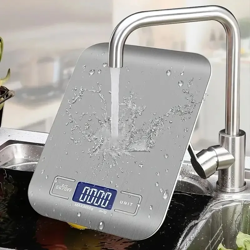 Balance de cuisine numérique 5 kg / 10 kg, précision 1 g, écran LCD, balance électronique pour café 2