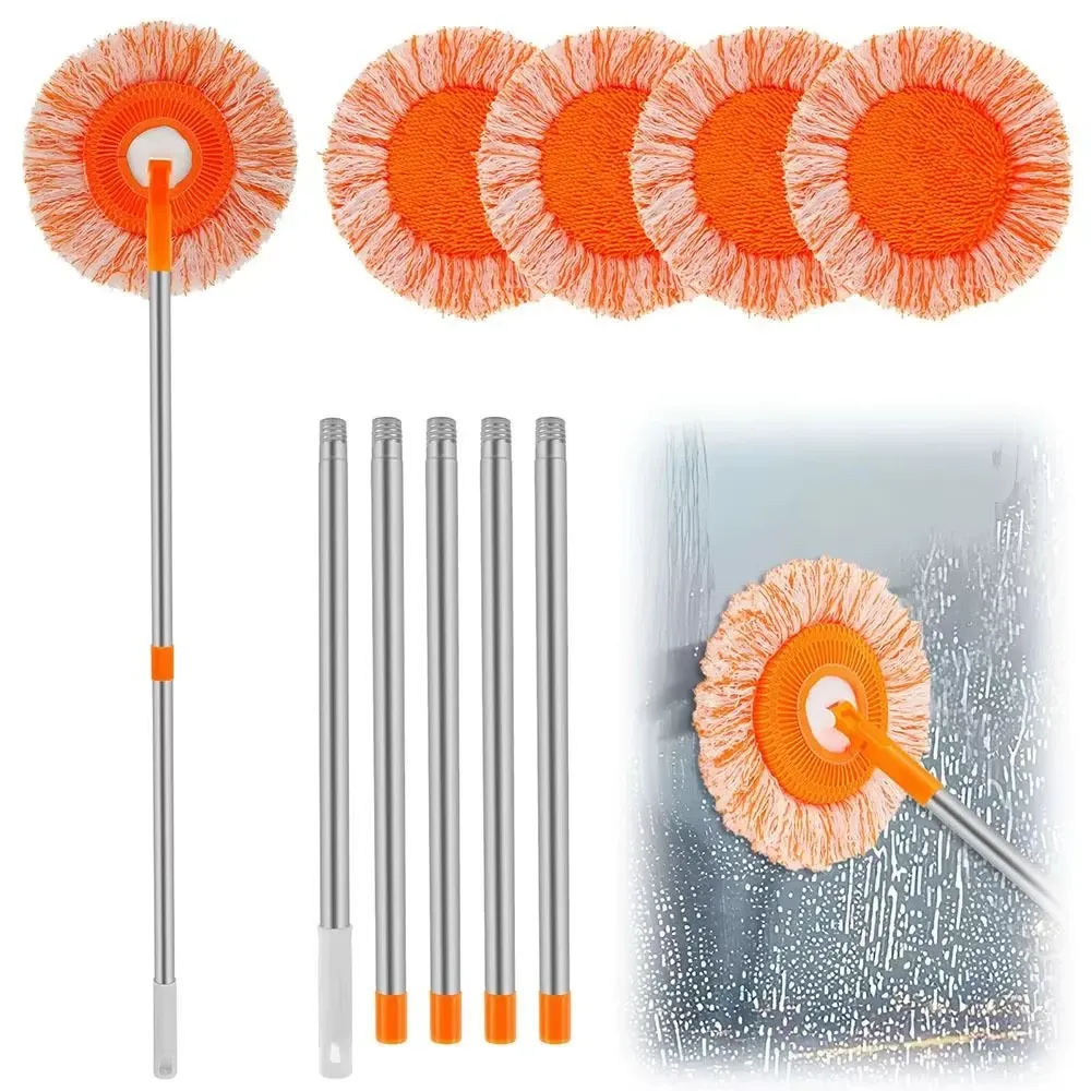 Serpillère rotative télescopique double usage, humide et sèche, à segments modulables - Image 1