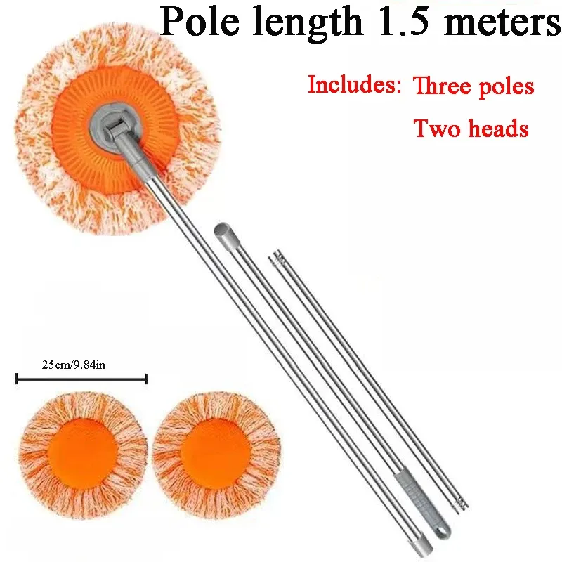 Serpillère rotative télescopique double usage, humide et sèche, à segments modulables 13
