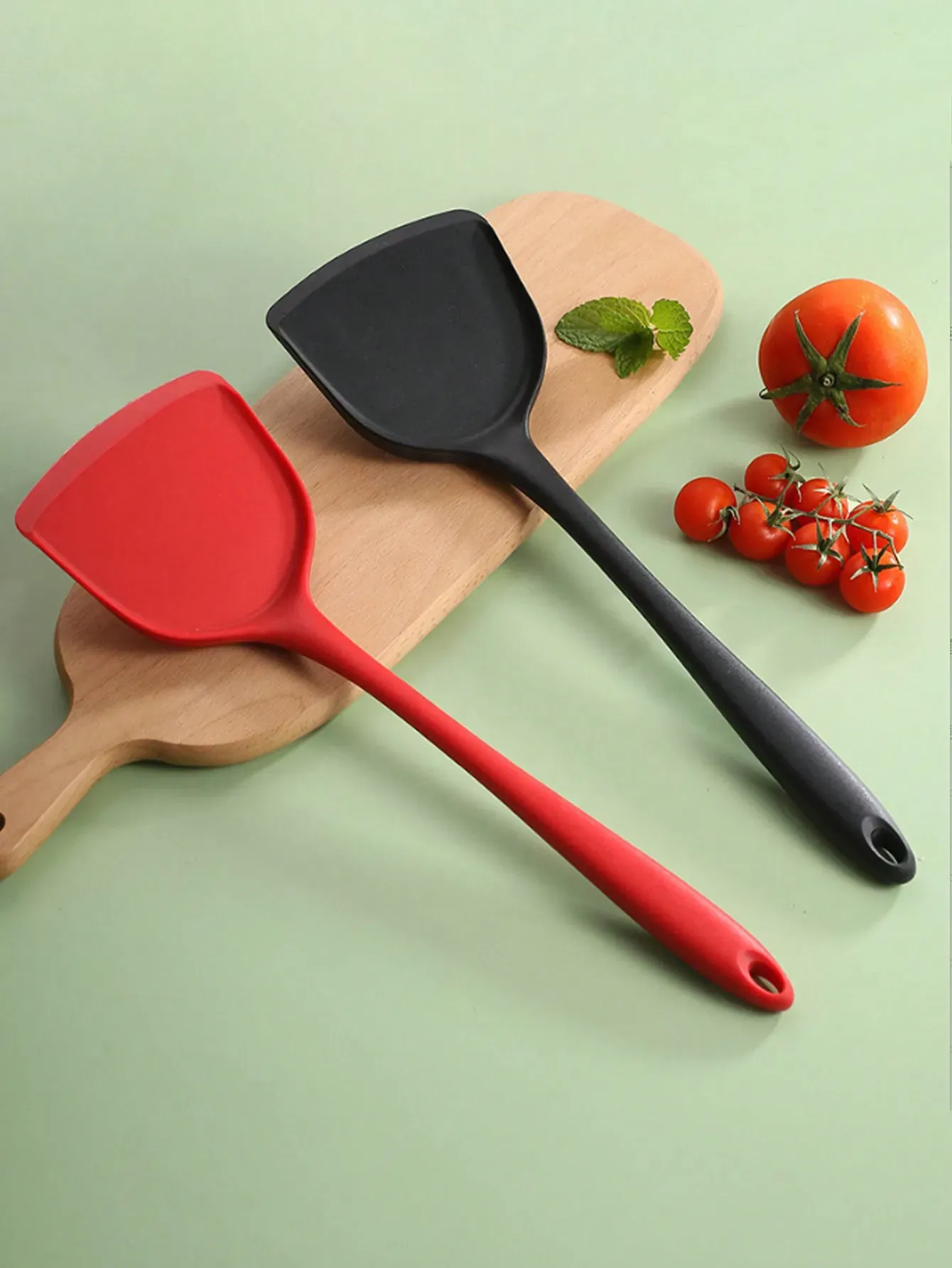 Spatule de cuisine en silicone épaissie, antiadhésive et résistante aux hautes températures, 1 pièce 6