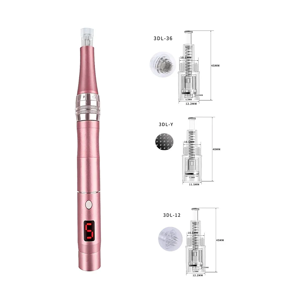 Masseur facial électrique rechargeable et portable avec 4 têtes interchangeables 7