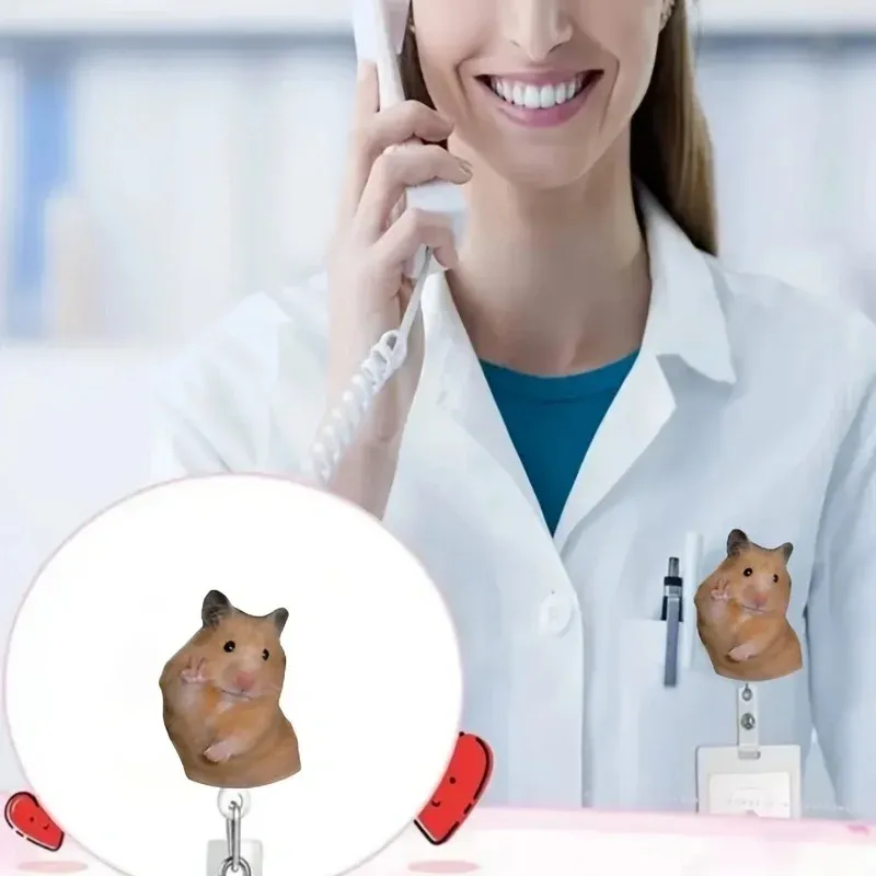 Bobine de badge rétractable, vue rapprochée