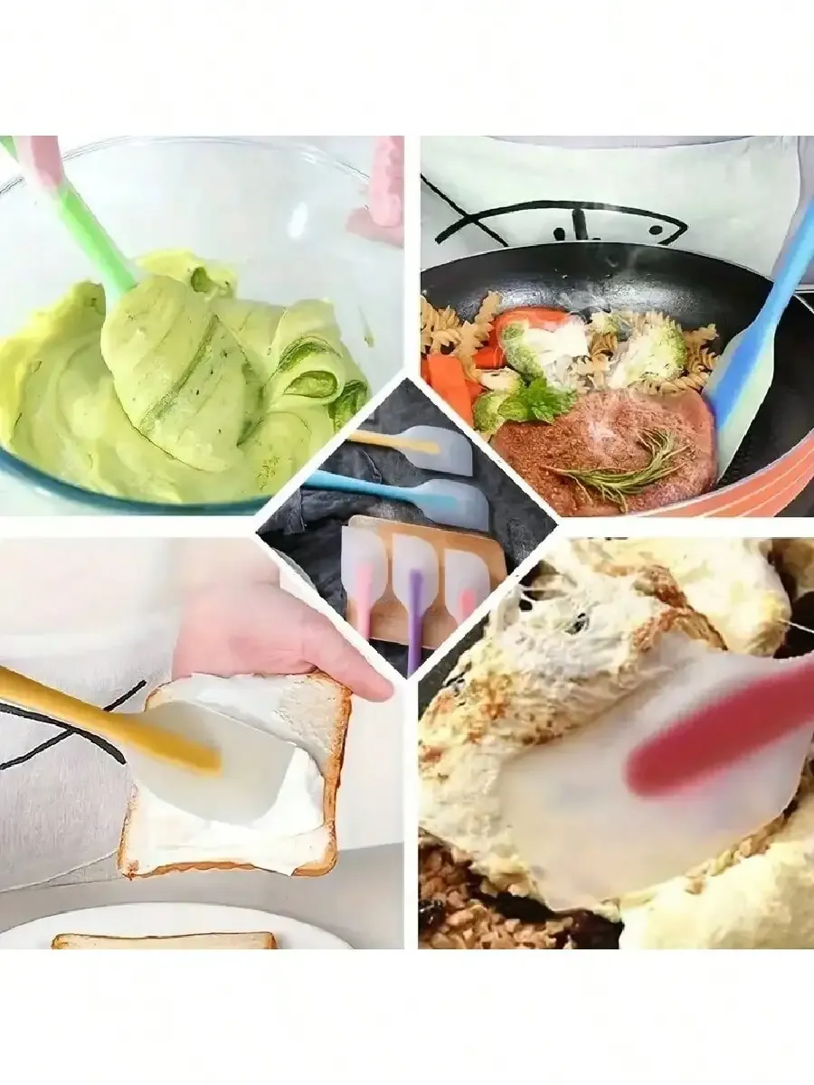 1/2/3/4/6 pièces, Mini spatule en silicone, spatule à crème résistante aux hautes températures, outils de mélange et de cuisson, ustensiles de cuisine 5
