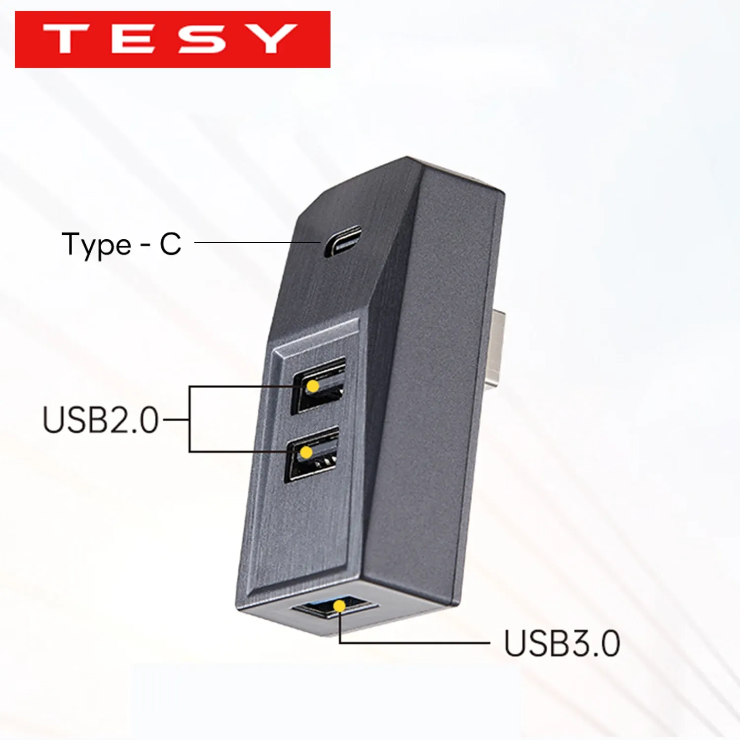 Hub USB TESY pour boîte à gants Tesla Model Y Juniper et Model 3 Highland, station d'accueil Type-C, transmission de données 1