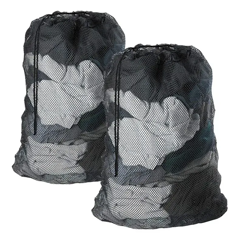 Sac à linge en filet avec cordon de serrage, protection pour vêtements et rideaux - Image 1