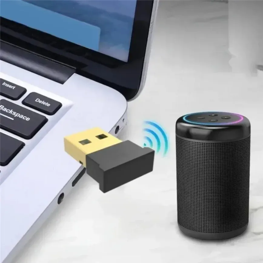 Adaptateur USB Bluetooth 5.4/5.3/5.1/5.0, clé USB sans fil pour PC portable, récepteur audio Bluetooth pour haut-parleurs sans fil, émetteur-récepteur 6