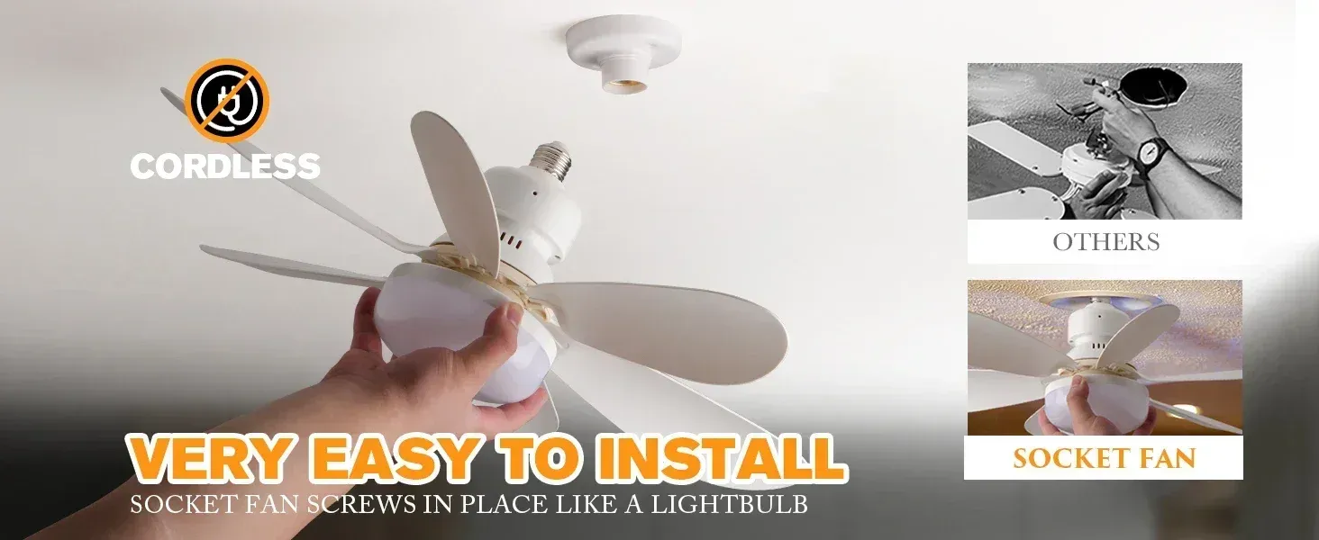 Ventilateur de plafond intelligent dans une pièce de vie