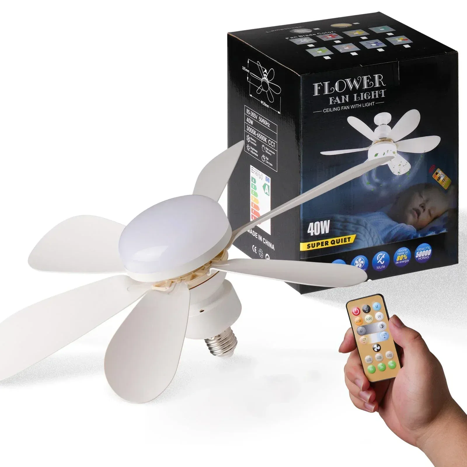Ventilateur de plafond avec éclairage d'ambiance