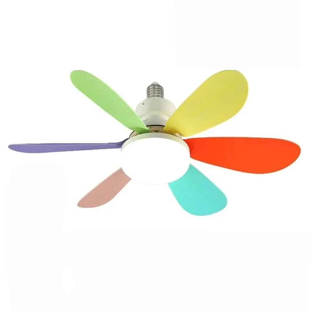 Ventilateur de plafond silencieux 30W/40W avec lumière LED et télécommande, culot E27, pour chambre à coucher et salon 9