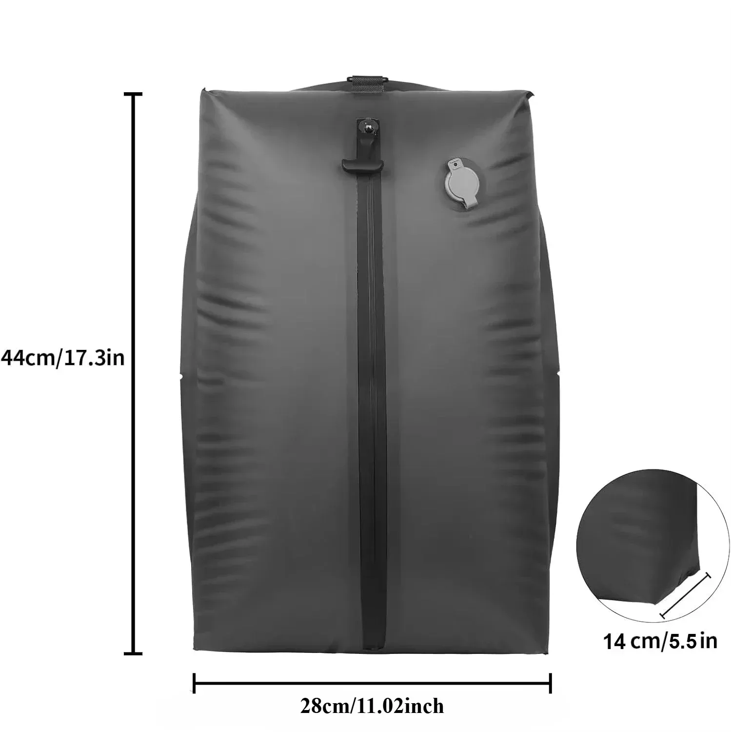 Sac de compression sous vide 17 L avec pompe à air, sac de rangement réutilisable pour vêtements, sac de compression de voyage, sac à bagages 10