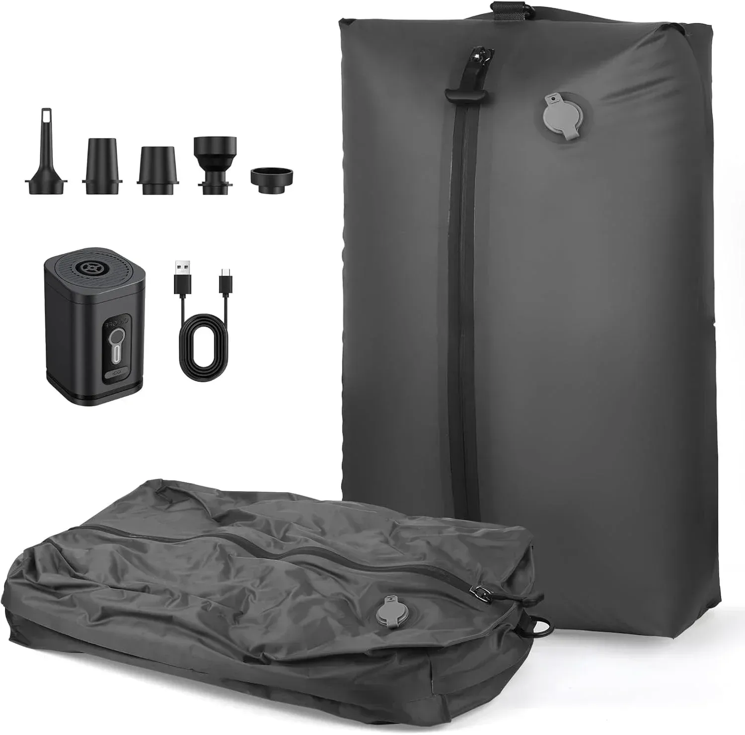 Sac de compression sous vide 17 L avec pompe à air, sac de rangement réutilisable pour vêtements, sac de compression de voyage, sac à bagages 7