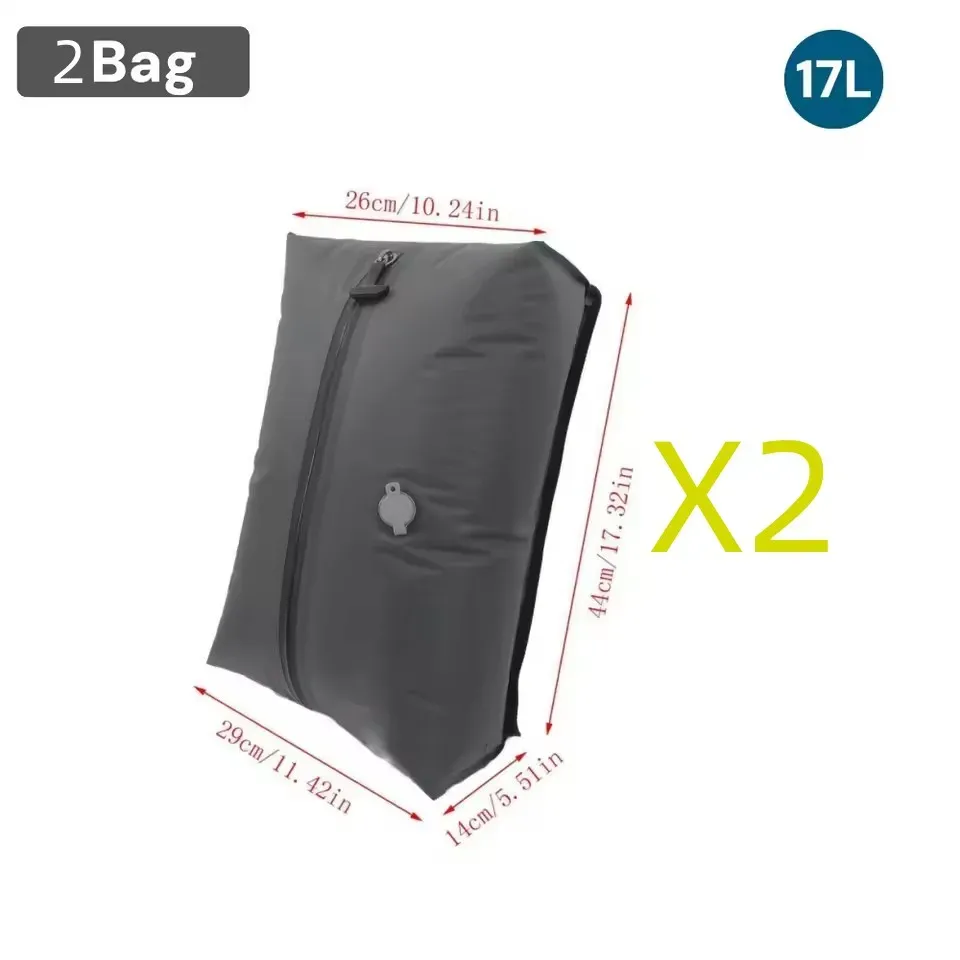 Sac de compression sous vide 17 L avec pompe à air, sac de rangement réutilisable pour vêtements, sac de compression de voyage, sac à bagages 8