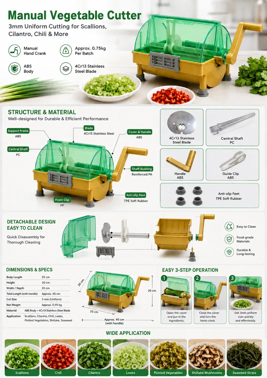 Mini-hachoir en situation de préparation culinaire