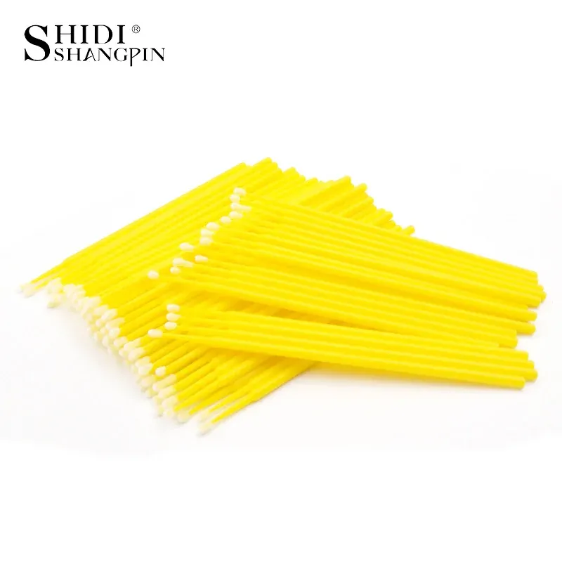 Micro-brosses de nettoyage durables pour extensions de cils, pinceaux de maquillage, applicateurs et outils de retrait de mascara, 100 pièces/sac 11