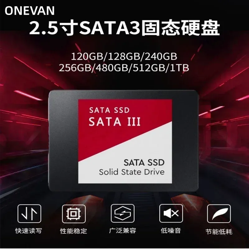 Disque SSD SATA III 120 Go, 240 Go, 500 Go, format 2,5 pouces, pour ordinateur portable et de bureau