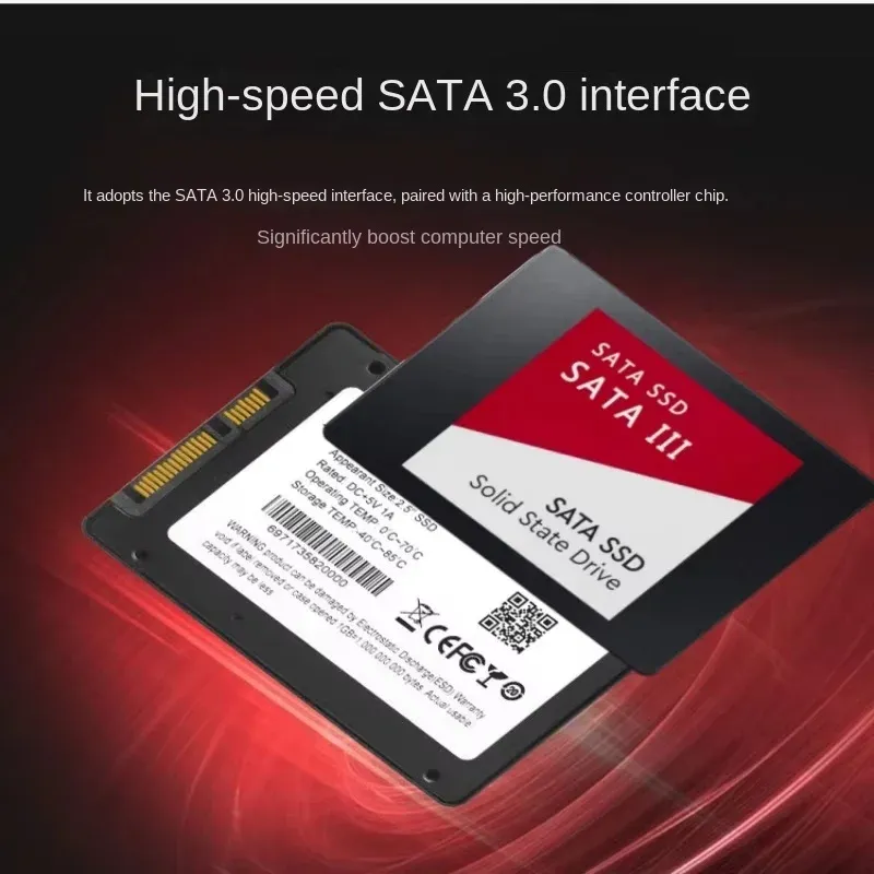Disque SSD SATA III 120 Go, 240 Go, 500 Go, format 2,5 pouces, pour ordinateur portable et de bureau 6