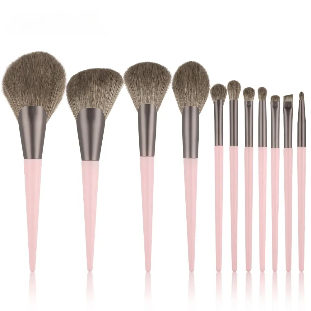 Ensemble de pinceaux de maquillage professionnels avec accessoires pour peau mixte, pinceaux doux adaptés aux débutants, 13/33 pièces 10