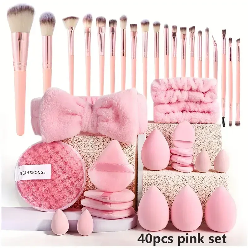 Ensemble de pinceaux de maquillage professionnels avec accessoires pour peau mixte, pinceaux doux adaptés aux débutants, 13/33 pièces 26