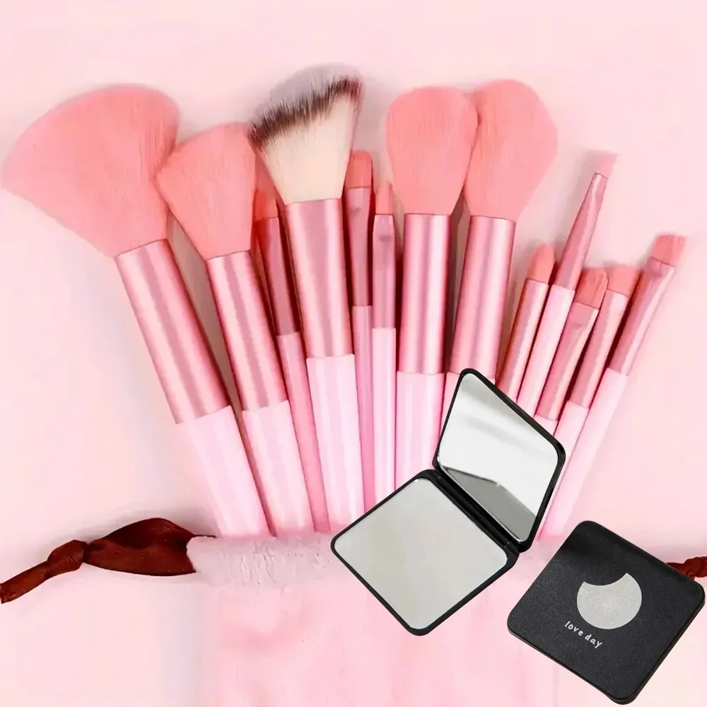 Ensemble de pinceaux de maquillage professionnels avec accessoires pour peau mixte, pinceaux doux adaptés aux débutants, 13/33 pièces 18