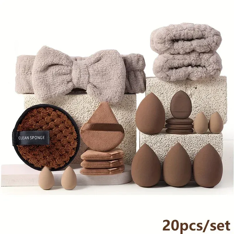 Ensemble de pinceaux de maquillage professionnels avec accessoires pour peau mixte, pinceaux doux adaptés aux débutants, 13/33 pièces 28