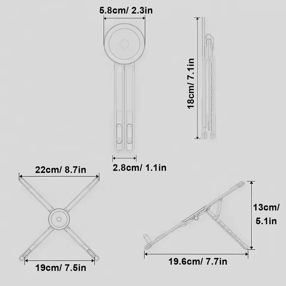 Support magnétique 3 en 1 pour téléphone avec perche à selfie et trépied pliable, compatible iPhone, iPad, tablette et ordinateur portable 6
