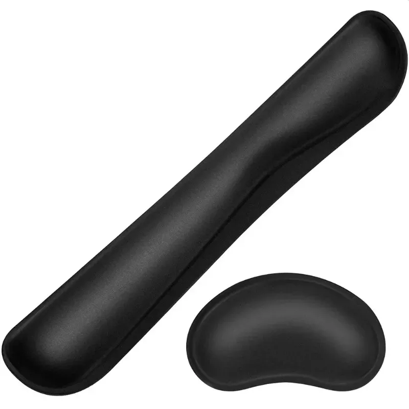Repose-poignets ergonomique pour clavier avec tapis de souris en mousse à mémoire de forme pour bureau, jeux, PC et ordinateur portable 1