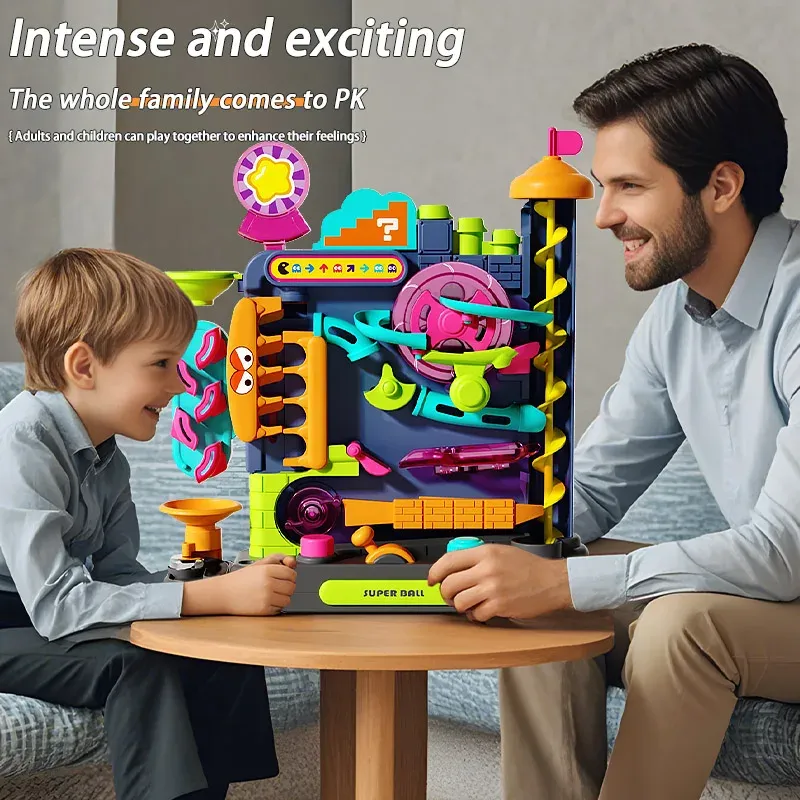 Jouet éducatif Montessori à plusieurs niveaux : circuit à billes et jeu d'aventure interactif pour enfants 3