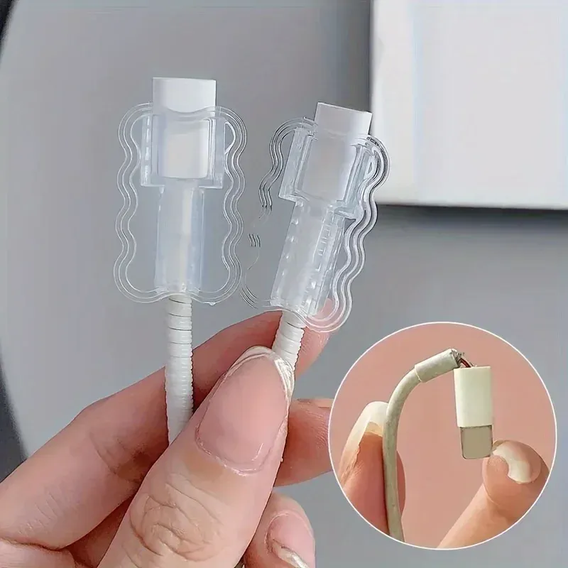 Lot de 10 protège-câbles flexibles anti-casse pour la gestion des câbles de données, usage scolaire et occasionnel