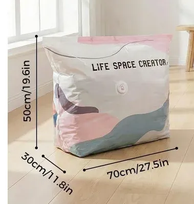 Sacs de rangement sous vide sans pompe, sacs de compression cube pour vêtements et literie de grande taille 11