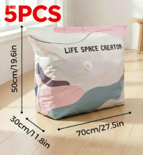 Sacs de rangement sous vide sans pompe, sacs de compression cube pour vêtements et literie de grande taille 10